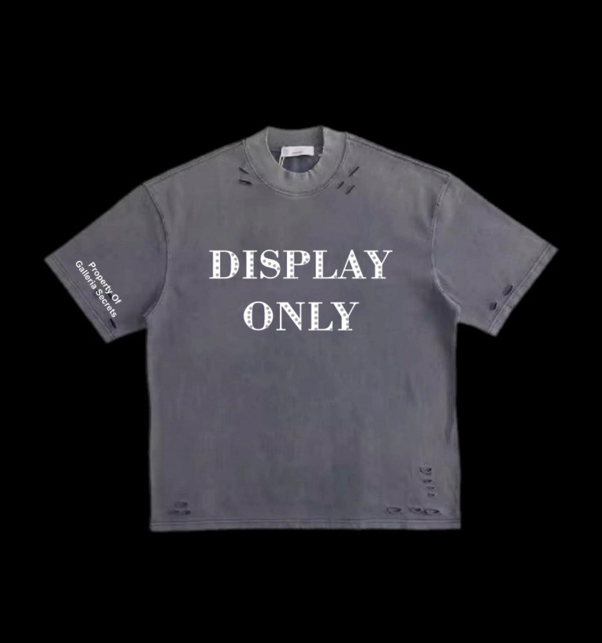 "DISPLAY ONLY" rhinestone tee