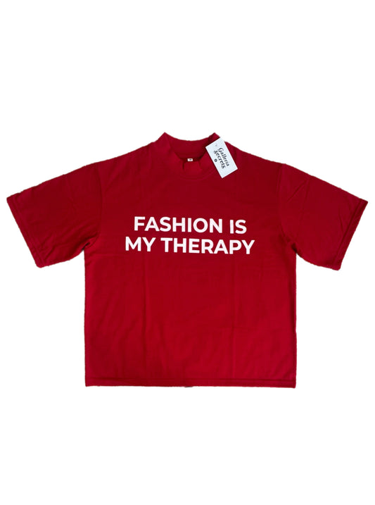 Acid Wash Black "Fashion Is My Therapy" Tee